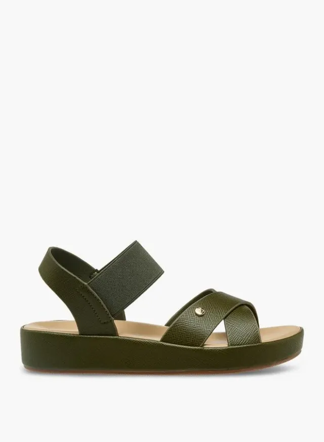Women's Textured Cross Strap Sandals – image 2