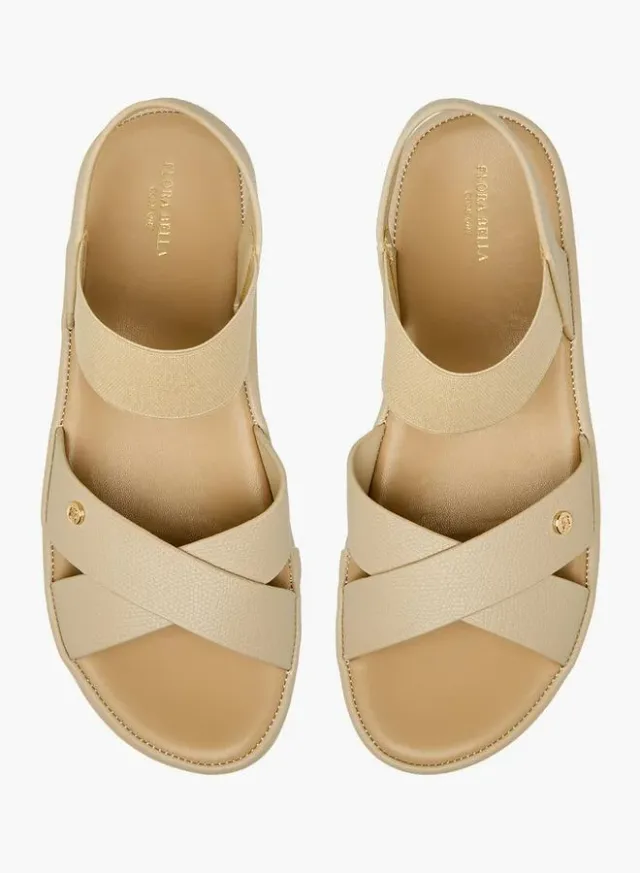 Women's Textured Cross Strap Sandals