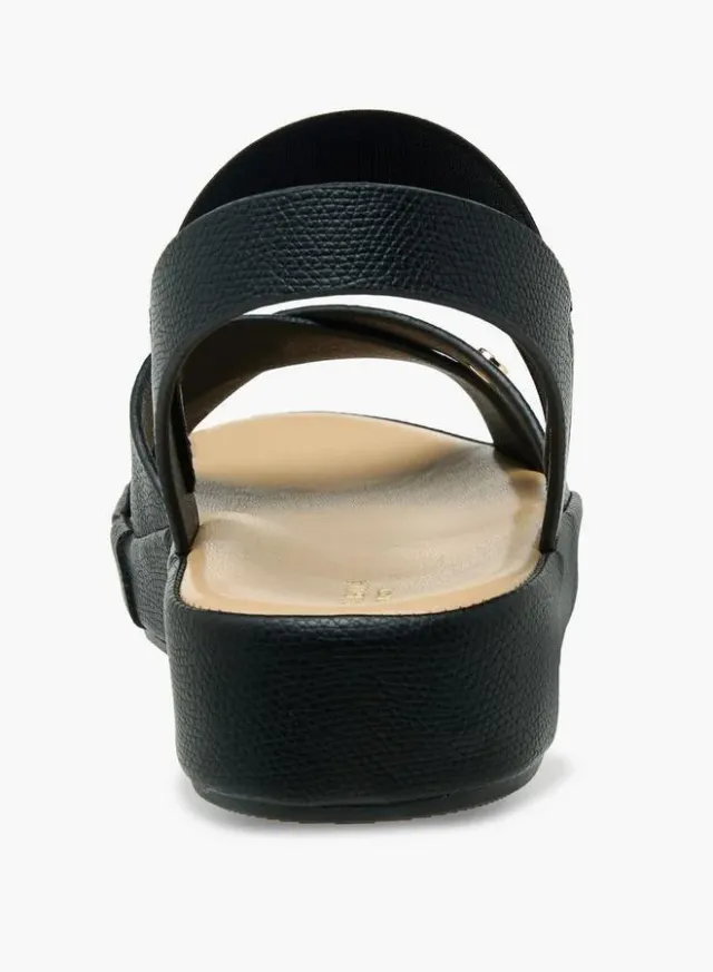 Women's Textured Cross Strap Sandals – image 4