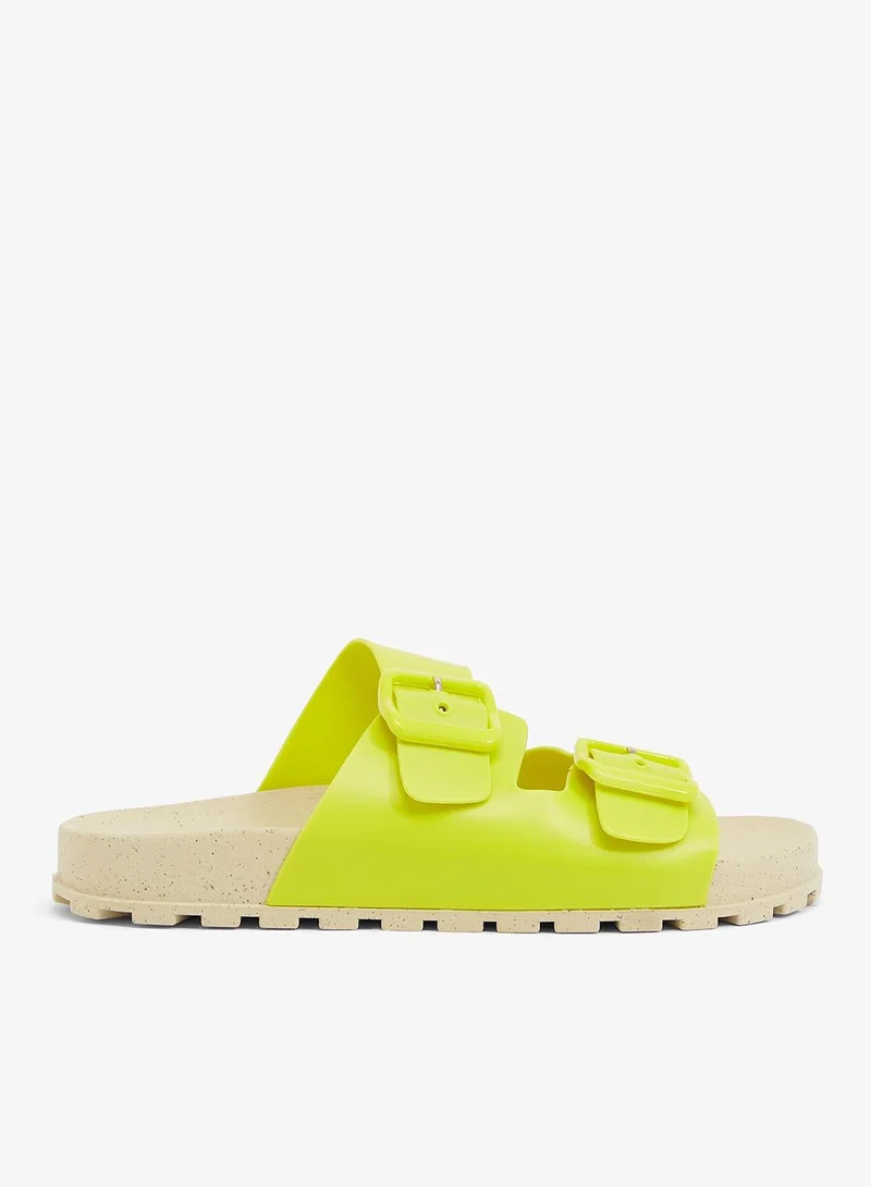 Folk Women's Birken Sandal Adjustable Strap Natural/Orange