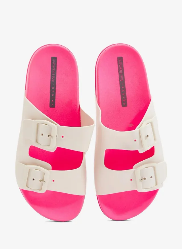 Folk Women's Birken Sandal Adjustable Strap Natural/Orange – image 4