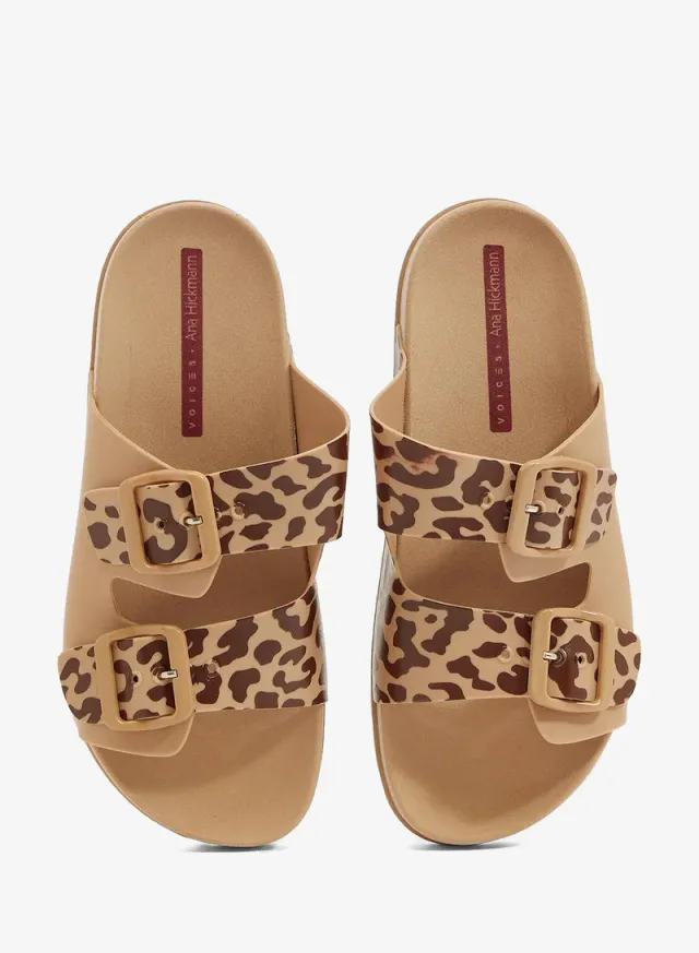 Folk Women's Birken Sandal Adjustable Strap Natural/Orange – image 4