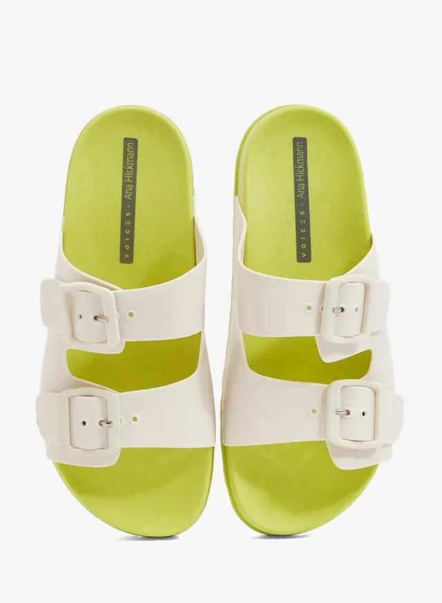Folk Women's Birken Sandal Adjustable Strap Natural/Orange – image 4