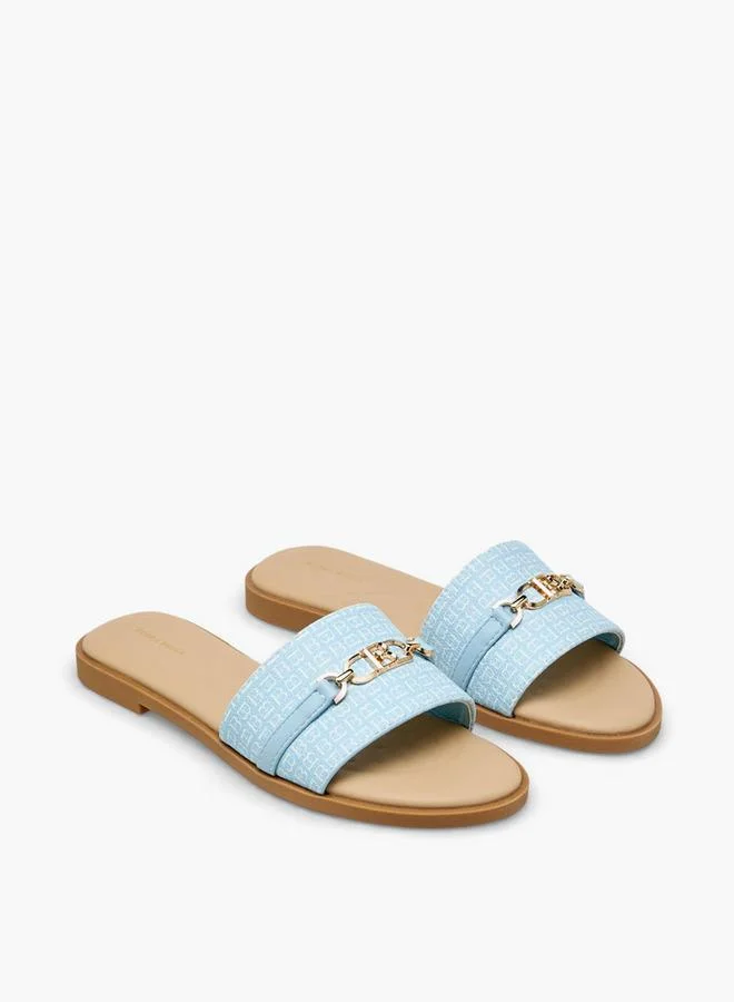 Flora Bella Women Monogram Slip-On Sandals