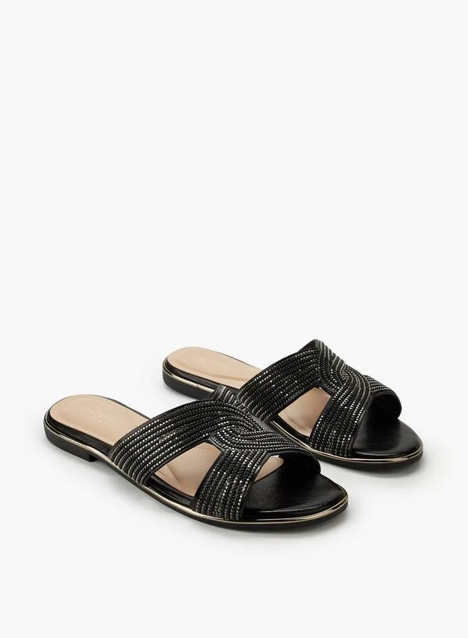 Women's Stone Embellished Slides