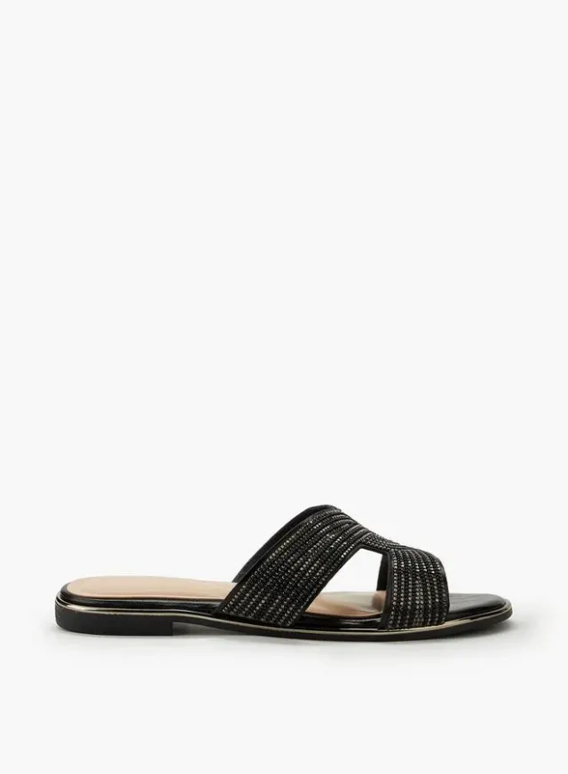Women's Stone Embellished Slides – image 2