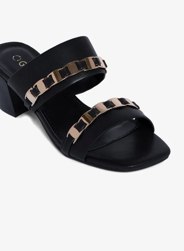 Geoomnii Women's Stylish Comfortable Mid Heel Sandals – image 4