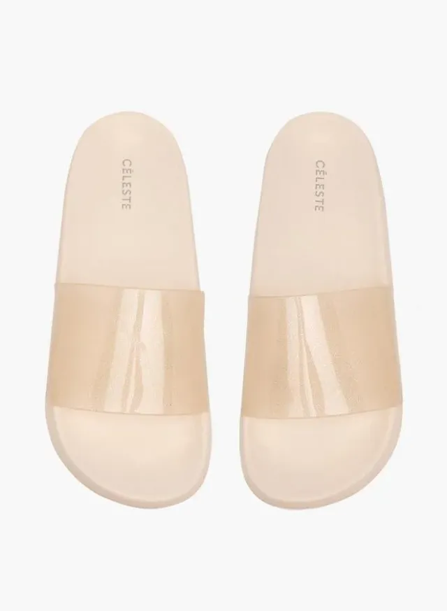 Women Glitter Print Slides – image 2