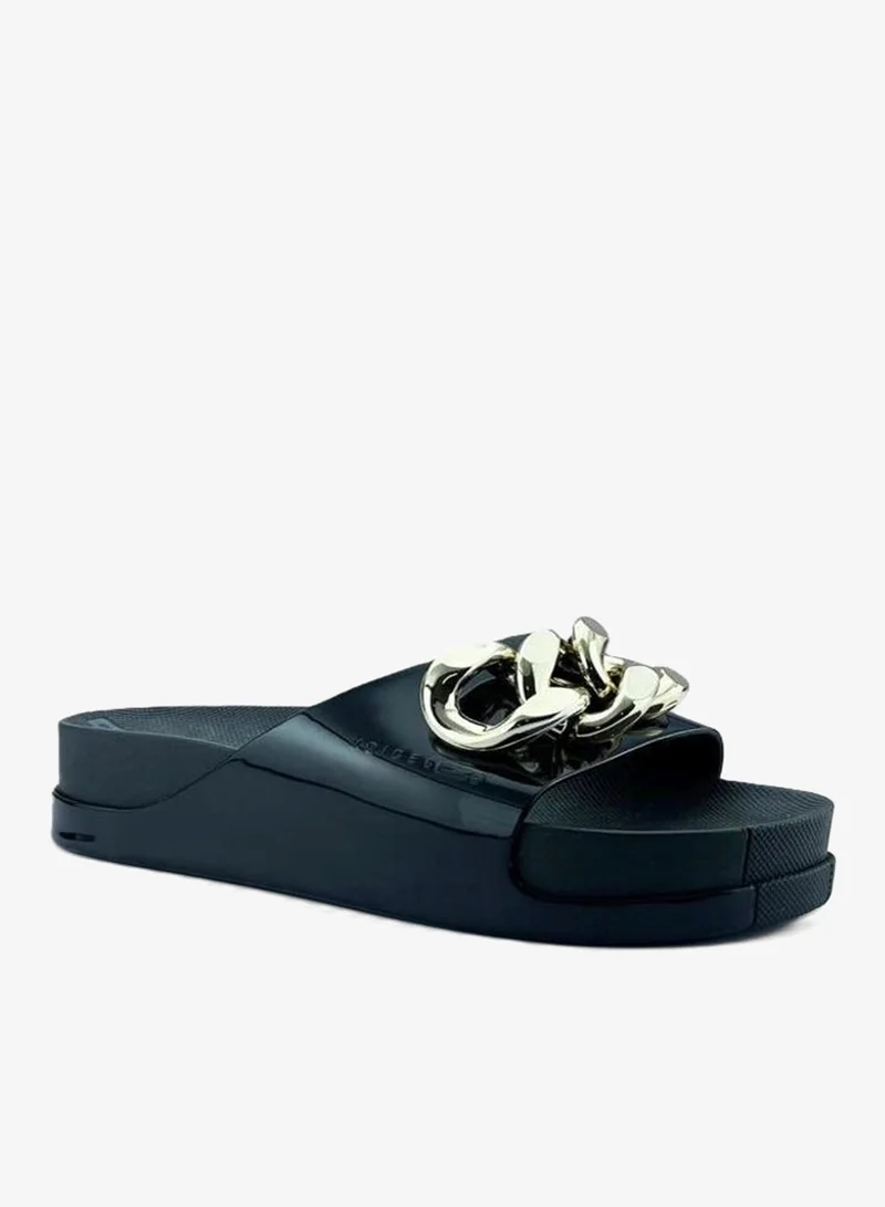Slide Soul Corrente 2K Women's Gold Chain Anti-Slip Sandals White/Black