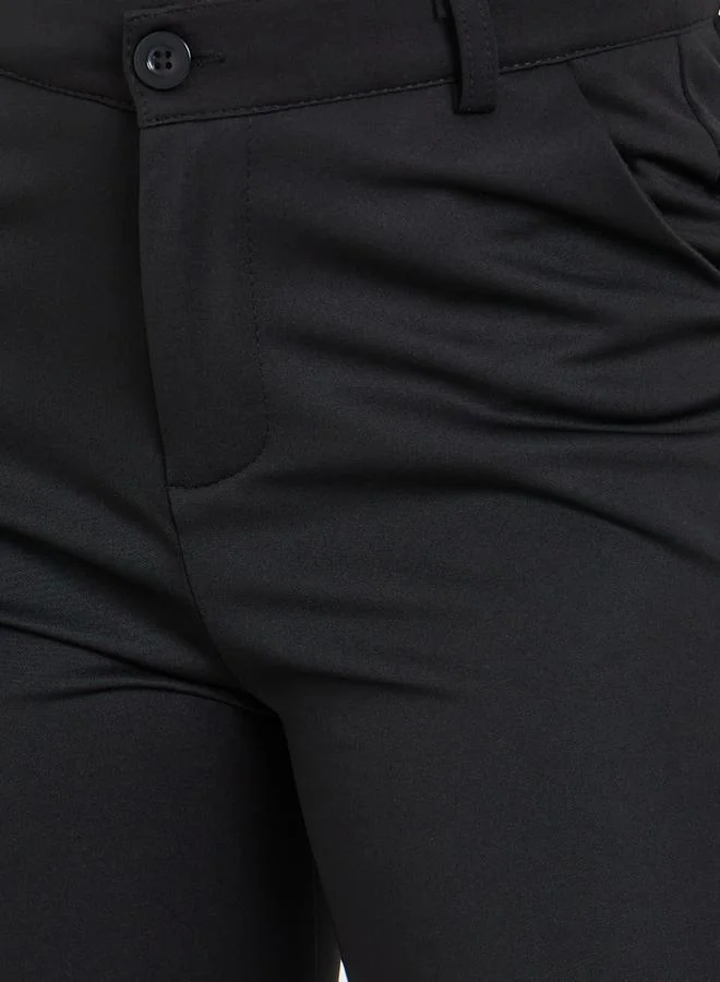 بنطال سادة بأرجل مستقيمة للنساء