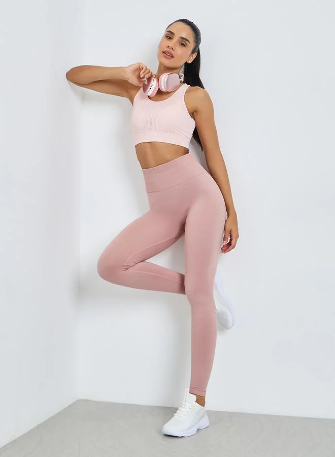 Seamless Scrunch Leggings Coral