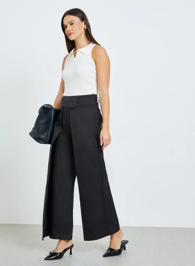 Wide Leg Trousers Black