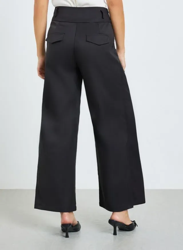 Wide Leg Trousers Black – image 4