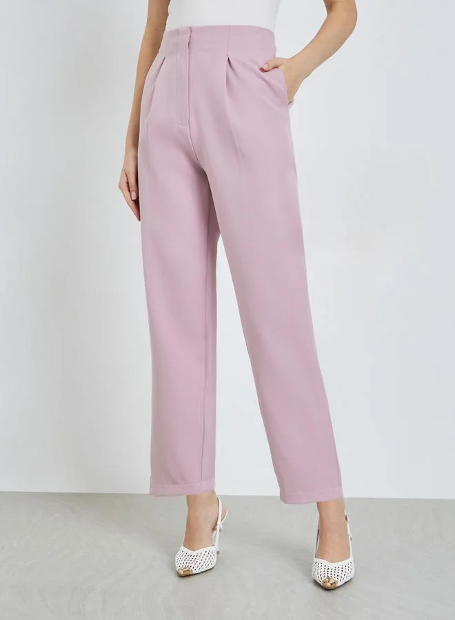 Women's Wide Leg Trousers Pink