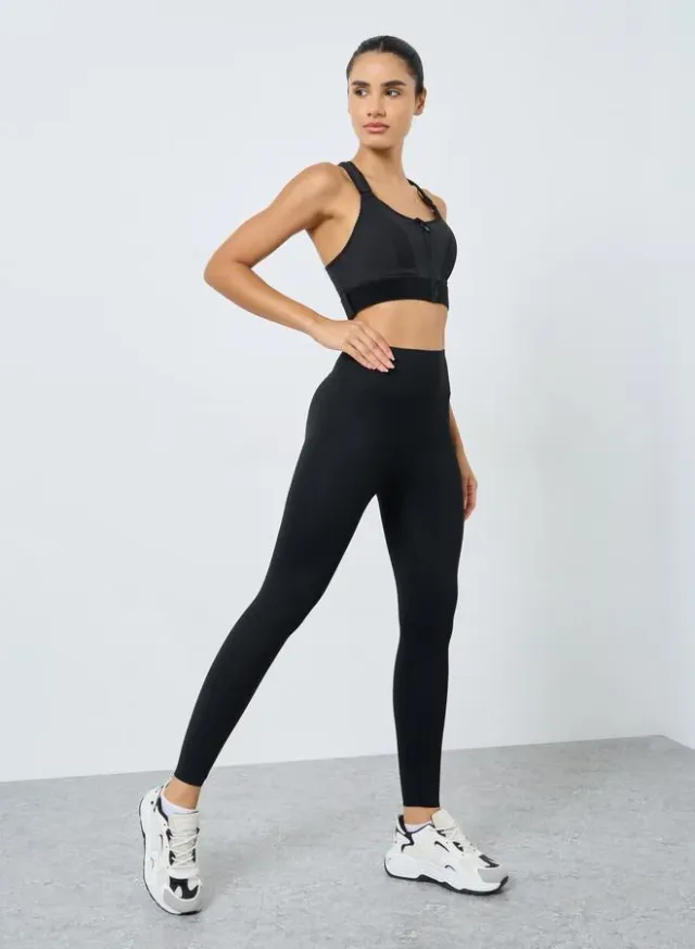 Wide Waistband Raw Edge Leggings – image 3