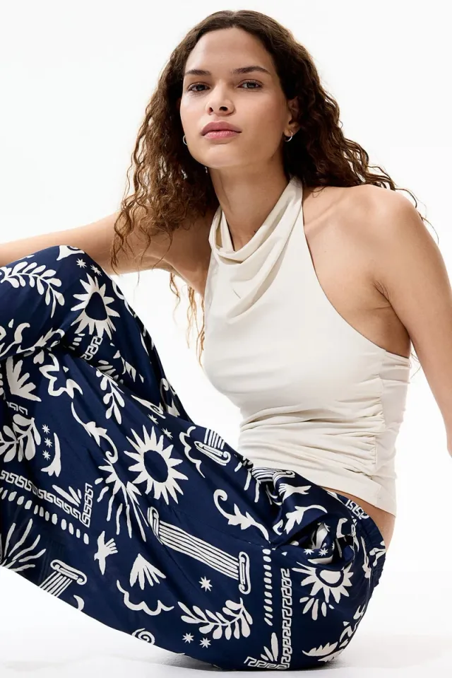 Satin Drawstring Trousers