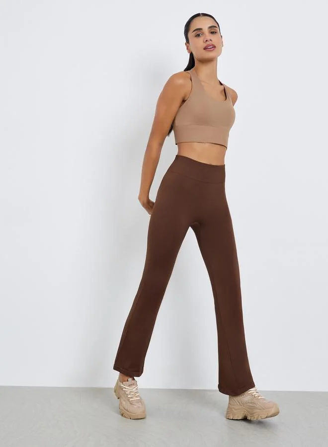 Women Seamless High-Waist Flare Legging