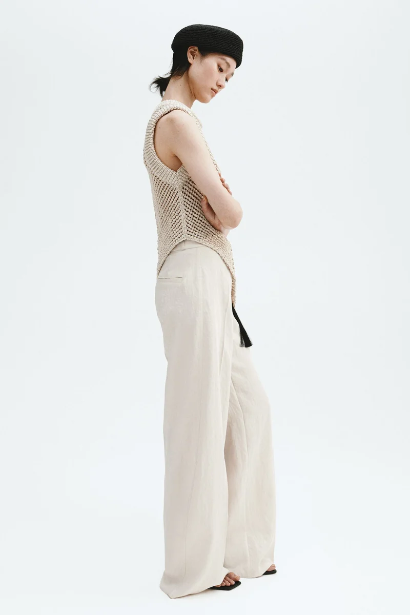 Wide tailored trousers