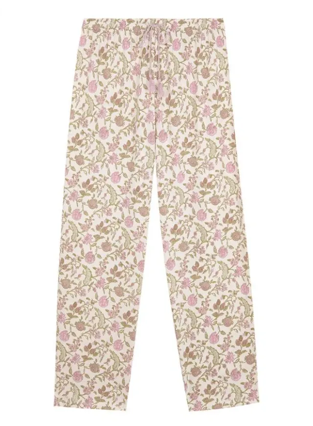 Women's Cotton Blend Printed Carrot Trousers with Drawcord Closure – image 4