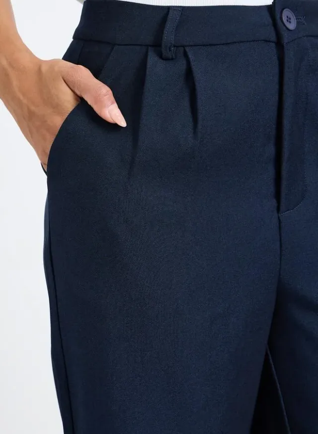 Straight Fit Pants Navy Blue – image 3