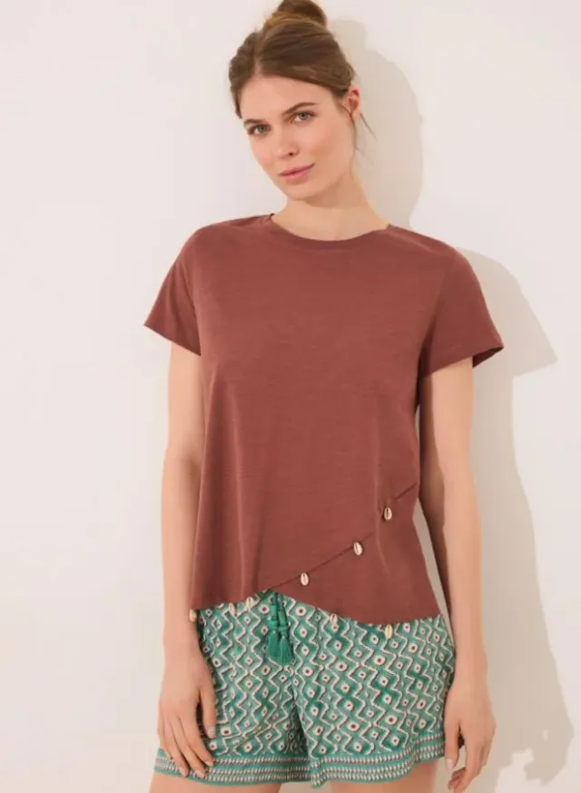 Green Geometric Print Viscose Shorts for Women – image 4
