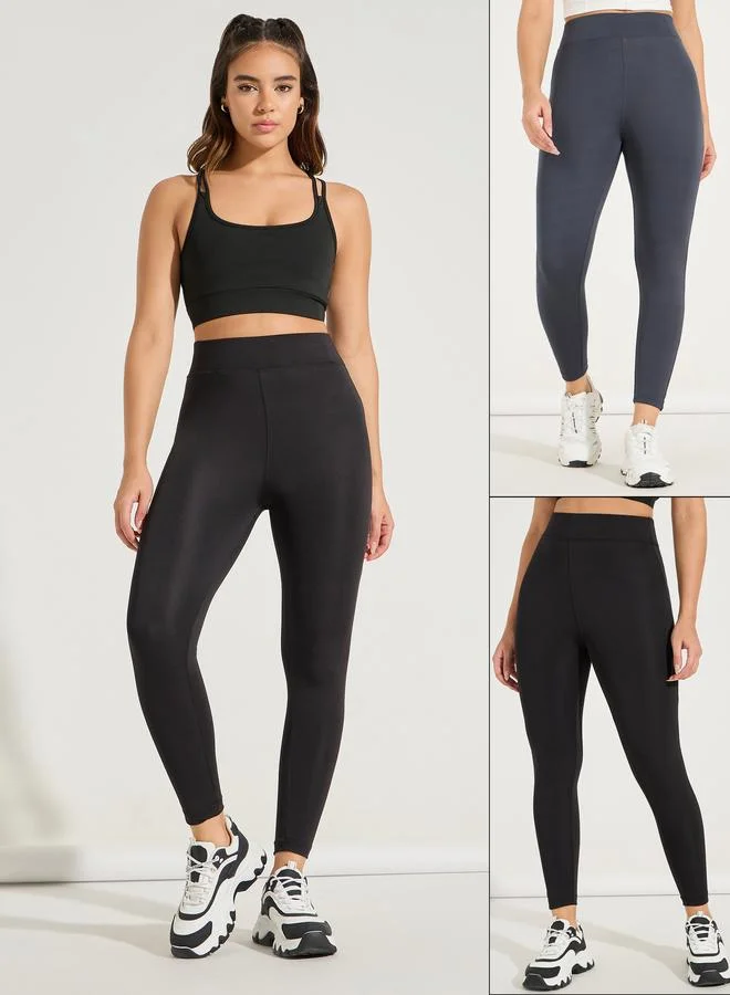 2-Pack Broad Waistband Leggings