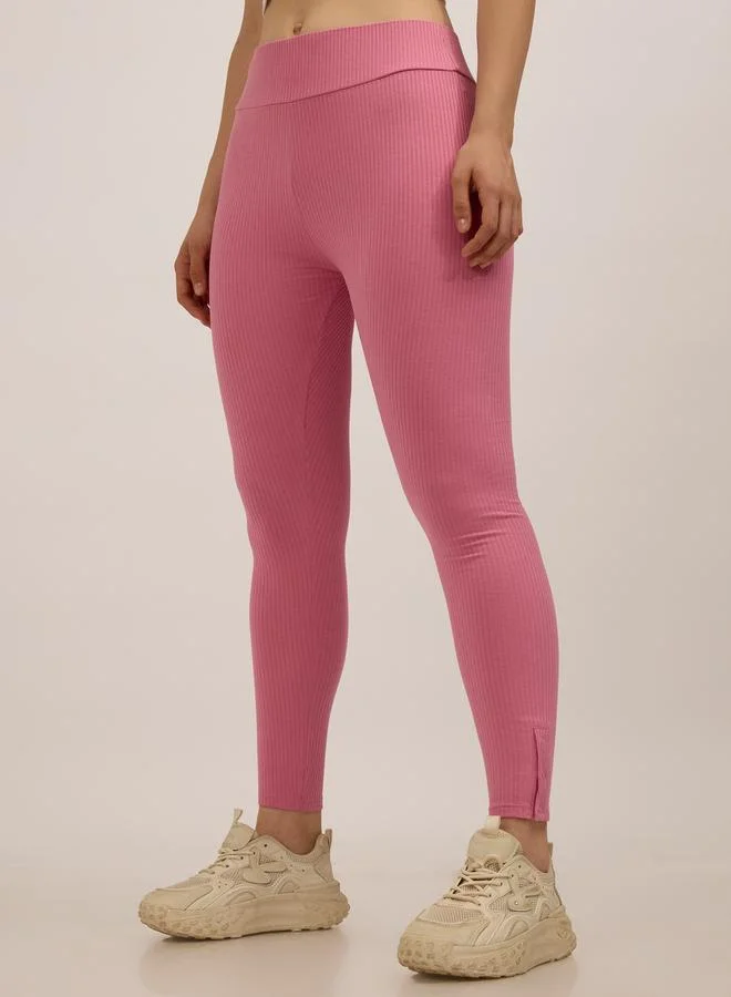 Ribbed Leggings Pink