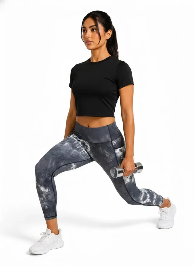 Women's Luxury Gym Leggings Black – image 5