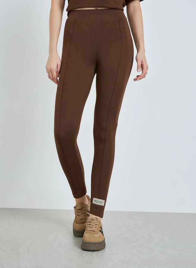 Women's Pintuck Leggings Brown