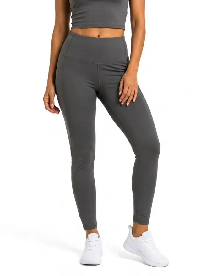 Women's Luxe Soft Training Leggings Dark Grey – image 3