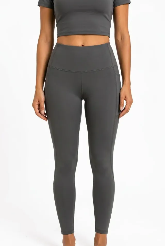 Women's Luxe Soft Training Leggings Dark Grey – image 5