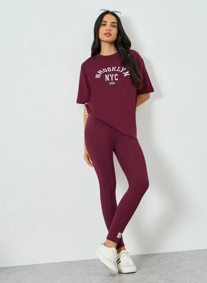 Ankle Leggings Burgundy