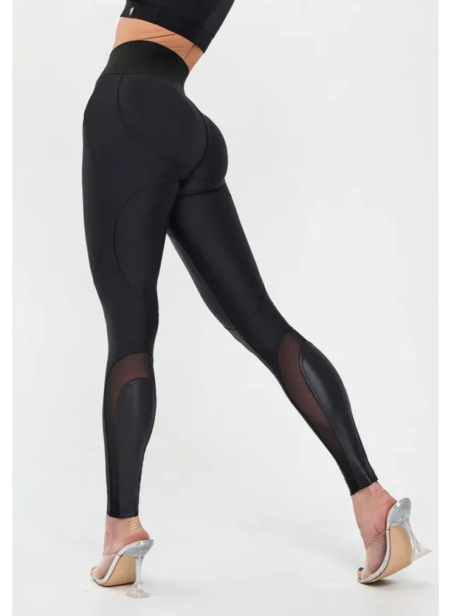 Women's High Waisted Tummy Control Push Up Leggings – image 2