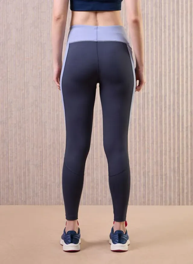 Women's Color Block High-Waist Tights with Side Pockets – image 3