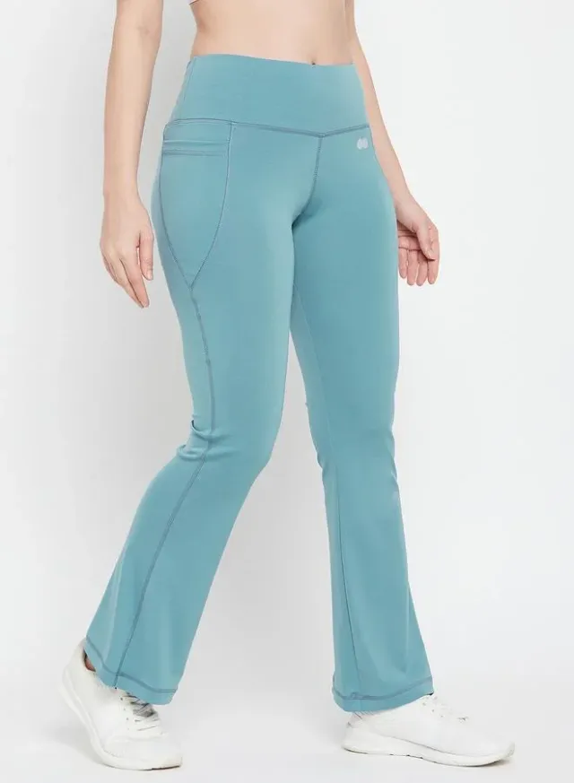 Comfort Fit Flared Yoga Pants, Side Pockets – image 4