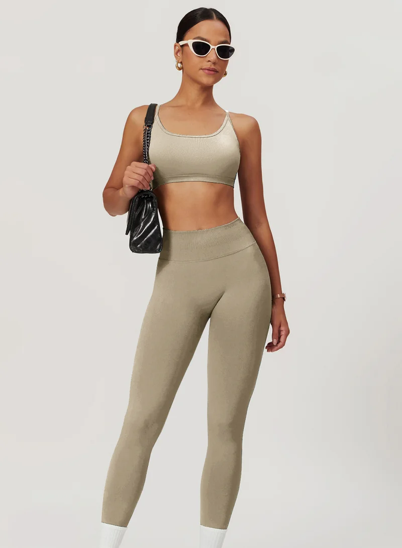 Womens High Waist Scrunch Contour Leggings