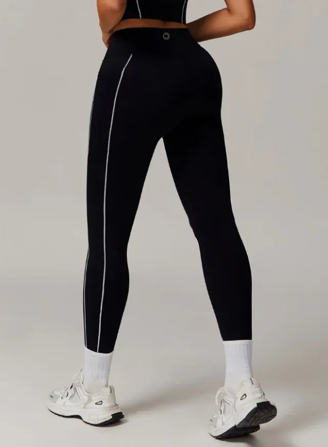 Women's High Waist Tummy Control Workout Leggings with Pockets – image 3