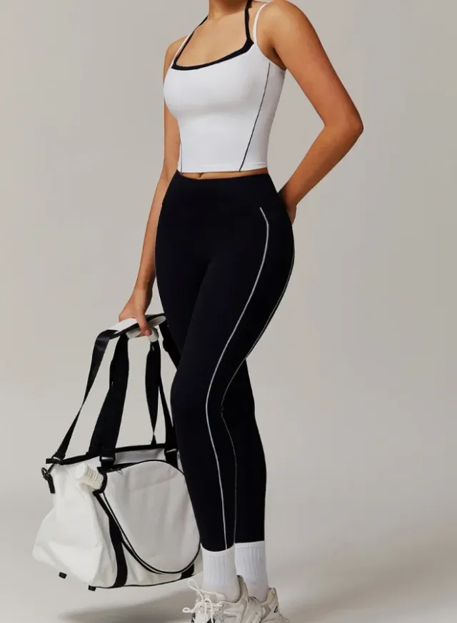 Women's High Waist Tummy Control Workout Leggings with Pockets – image 6