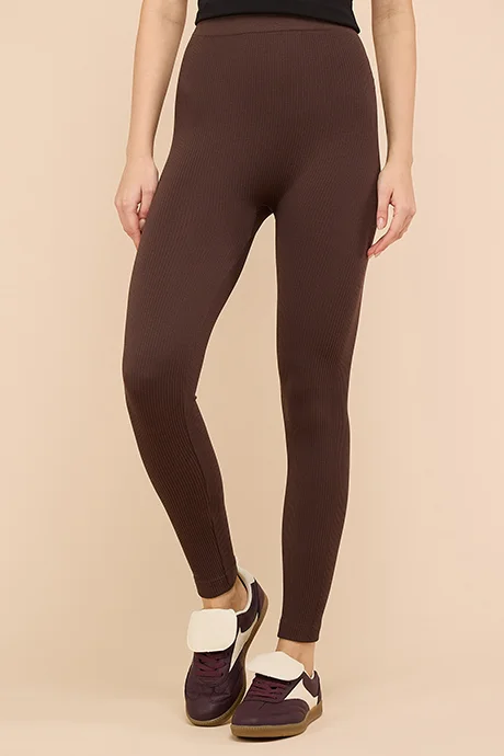 Solid Elastic Waist Leggings