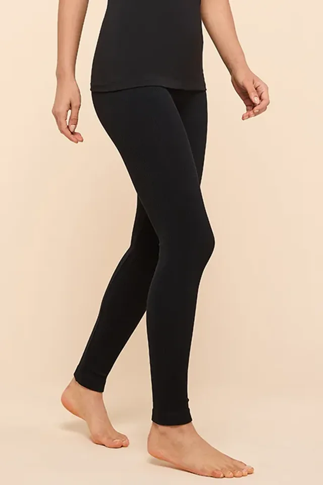 Ribbed Elastic Waist Leggings – image 3