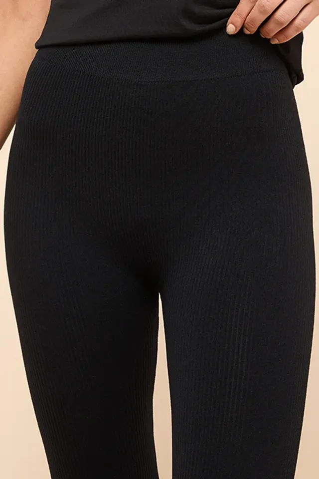 Ribbed Elastic Waist Leggings – image 6