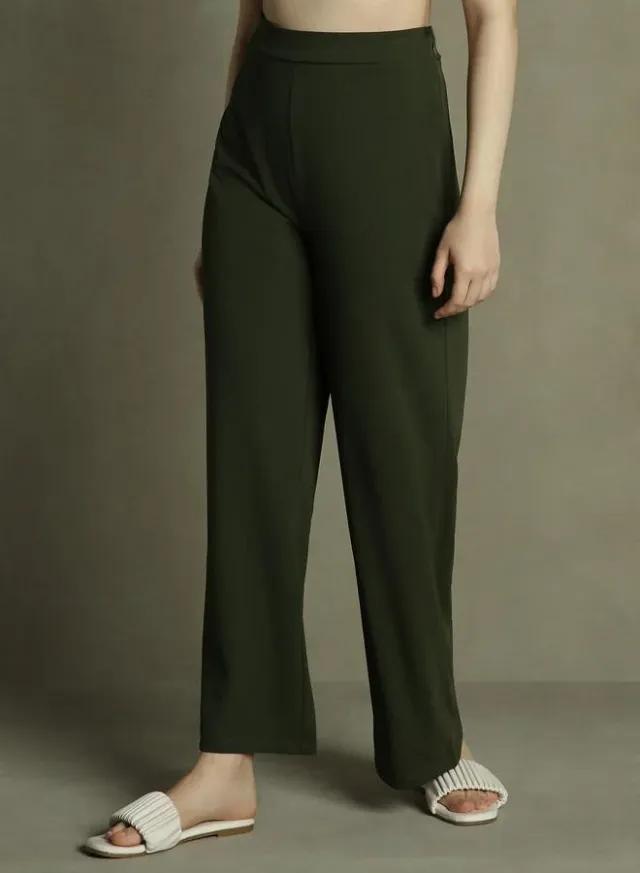 Women's Wide Leg Trousers Khaki – image 5