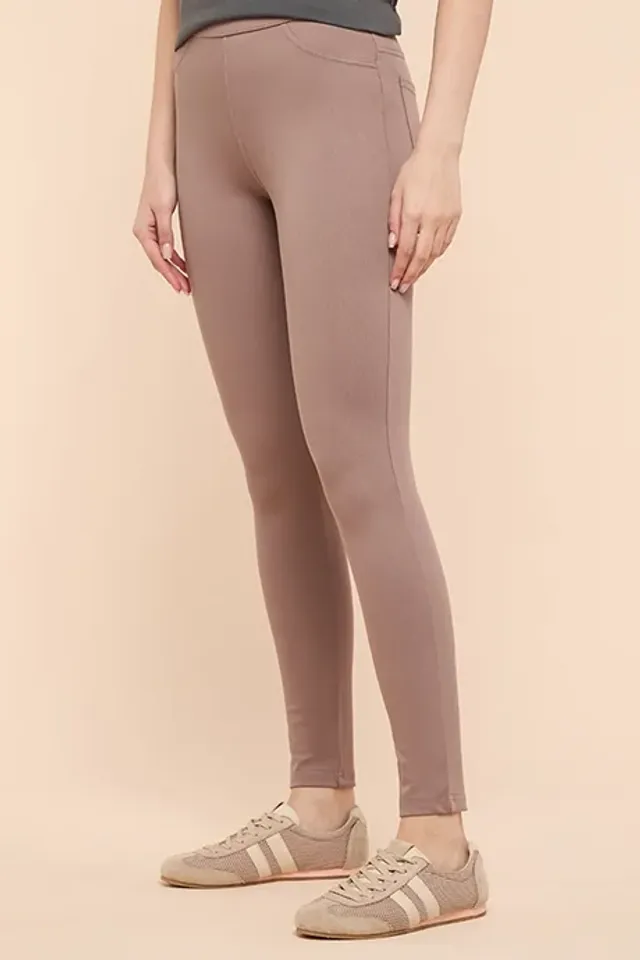 Solid Elastic Waist Jeggings – image 4