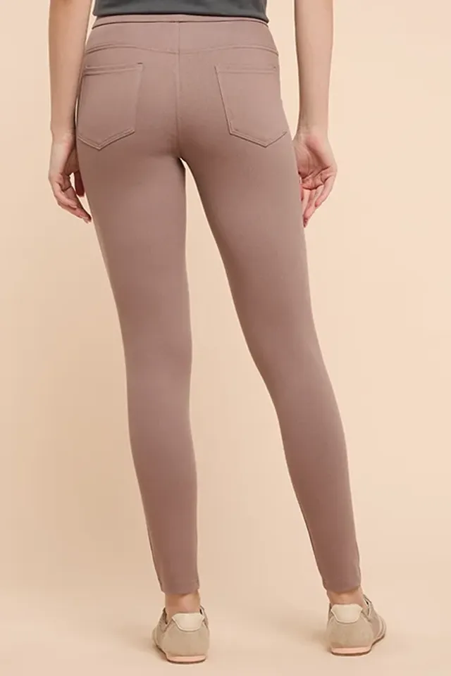 Solid Elastic Waist Jeggings – image 5