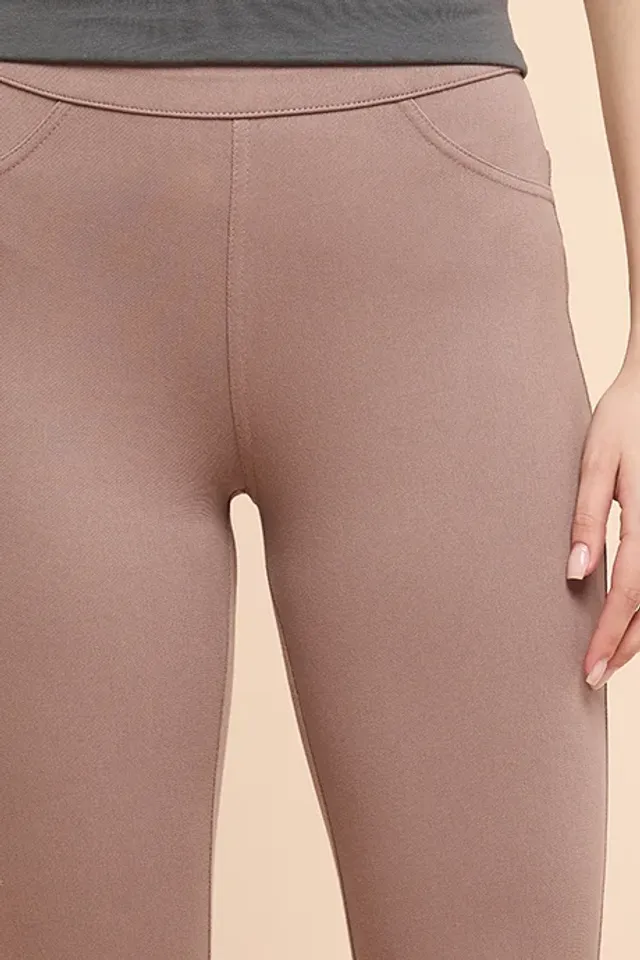 Solid Elastic Waist Jeggings – image 6