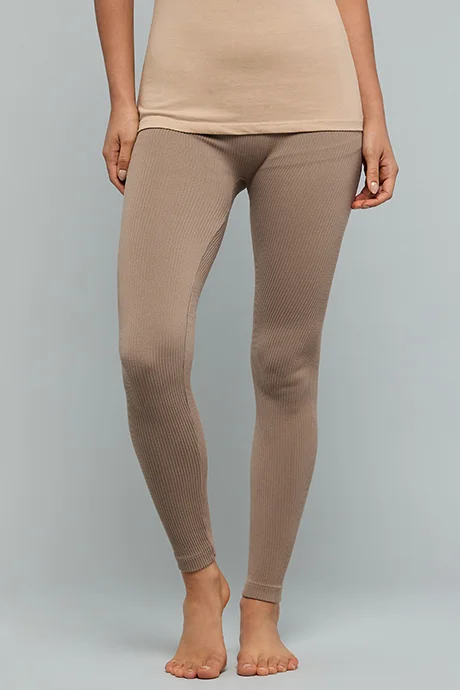 Elastic Ribbed Leggings
