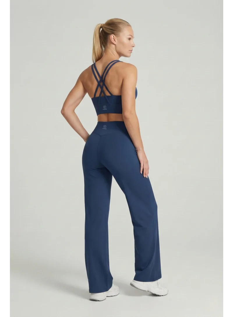 Alma Flared Leggings Navy