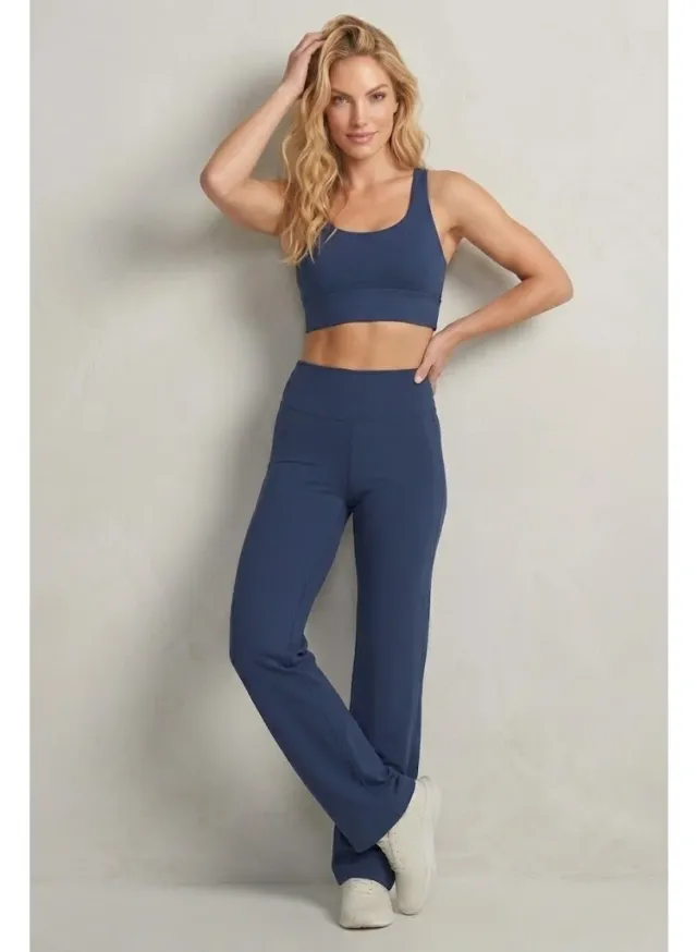 Alma Flared Leggings Navy – image 3