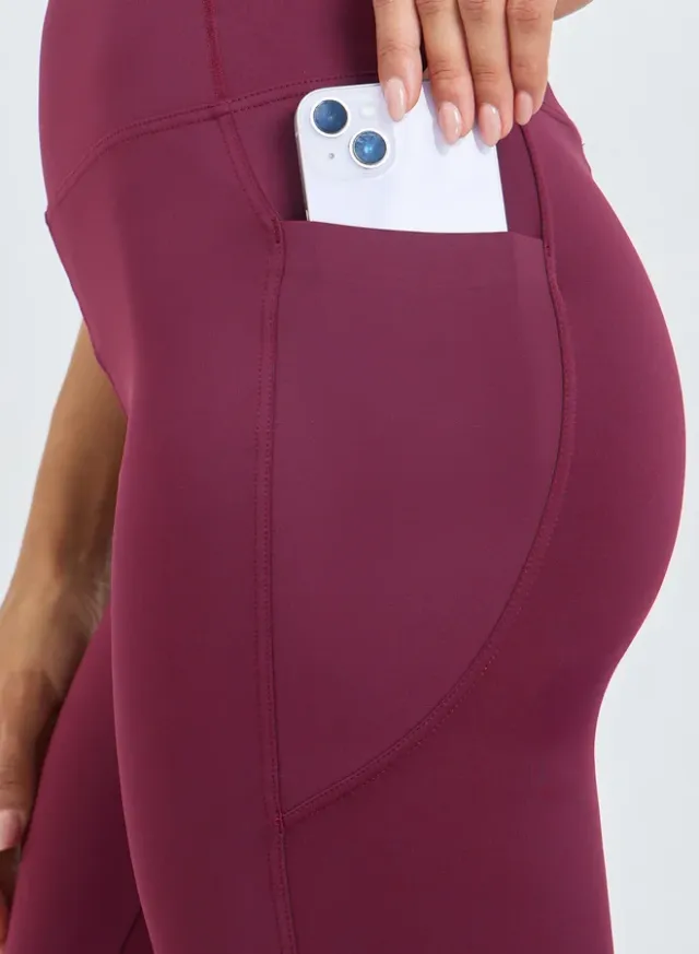 Broad Waist Side Pocket Leggings Navy Blue – image 4