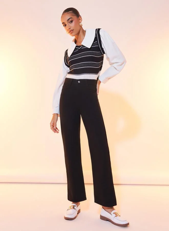 Stretch Broad Waistband Leggings